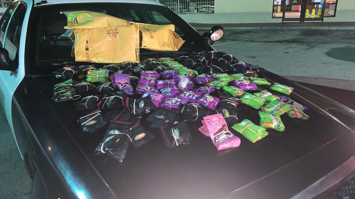 Police in Sweetwater, Tennessee seized nearly 30 pounds of THC-laced edibles that were packaged to look like grocery candy.