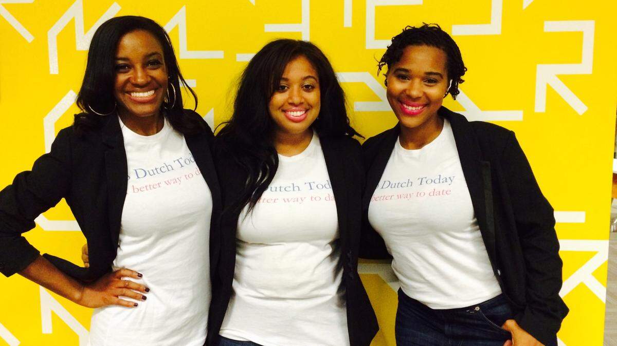 Olamide Bamidele, from left, Alysia Sargent and Alexandria Willis founded Go Dutch Today, an app that matches people based on profile preferences, recommends date venues and has them split the costs of a date. (Cheryl V. Jackson/Chicago Tribune/TNS)