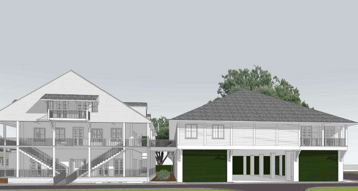 The historic Magnolia Hotel, pictured on the left, will be part of the development of a new Le Magnolia Hotel, right, in downtown Biloxi.