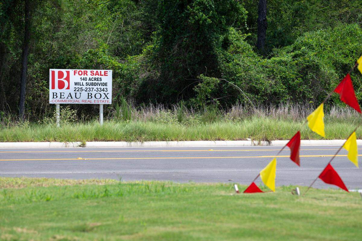 A lot for sale across from Buc-ee’s in Pass Christian on Thursday, July 10, 2025.