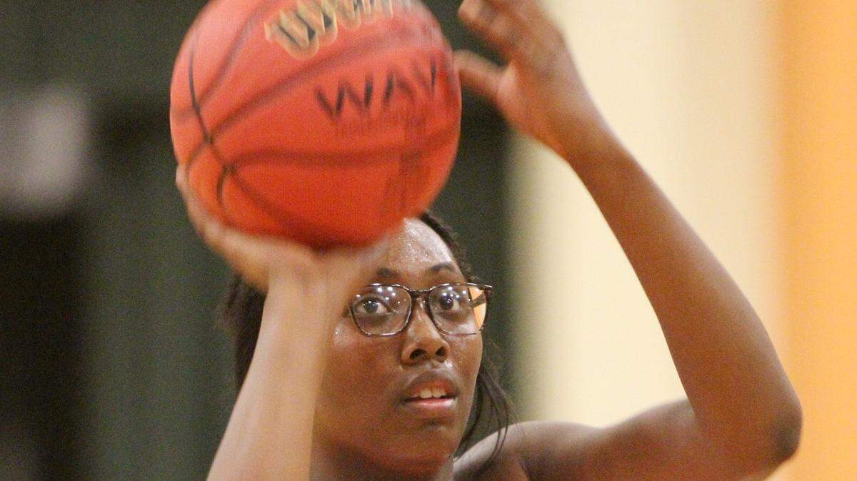 JOHN FITZHUGH/SUN HERALD 
 West Harrison's Ameshya Williams shoots a free throw during the third quarter of their game against Biloxi at West Harrison on Tuesday Nov. 17, 2015.