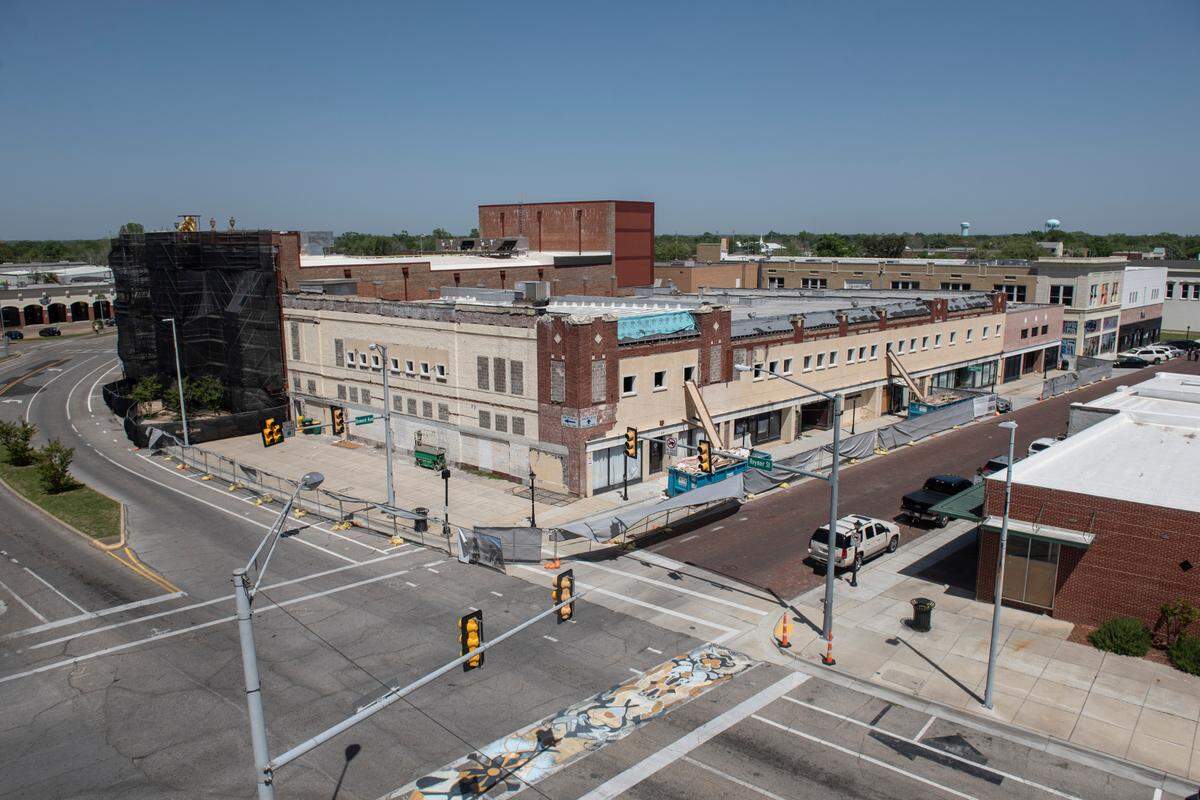 Work is under way to transform the Barq Building and Saenger Theatre at the corner of Reynoir Street and Howard Avenue in downtown Biloxi.