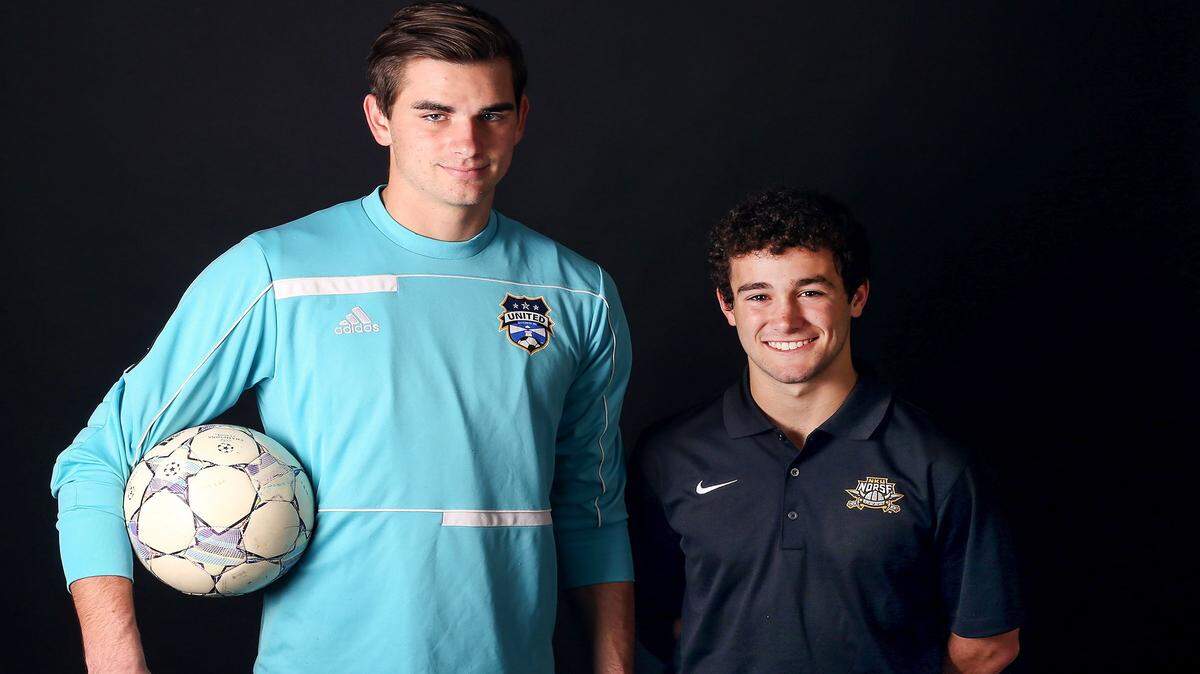 AMANDA McCOY/SUN HERALD 
 St. Stanislaus' Owen Betz, left, and Gulfport's Jeff Bruni have both signed to play Division 1 soccer at Northern Kentucky University.