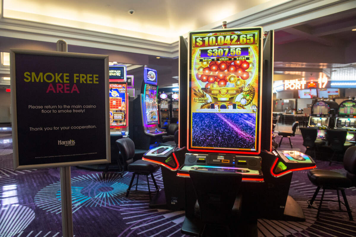The new smoking free area at Harrah’s in Biloxi on Thursday, July 20, 2023.