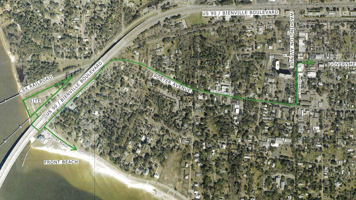 The site of The Bay Club, a 66-unit condominium building, proposed for Ocean Springs. The Planning Commission is set to consider the proposal at its meeting at 6 p.m., Tuesday, January 14.