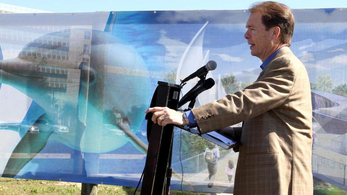 TIM ISBELL/SUN HERALDBilly Hewes talks about the hard work that has gone into securing the Mississippi Aquarium so far, Friday, March 24, 2016.