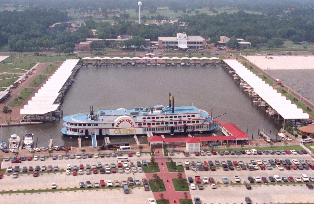 The President Casino at the Broadwater Marina in Biloxi was originally a riverboat. It was later replaced by a barge that was washed away by Hurricane Katrina. The property in West Biloxi has casino site approval.