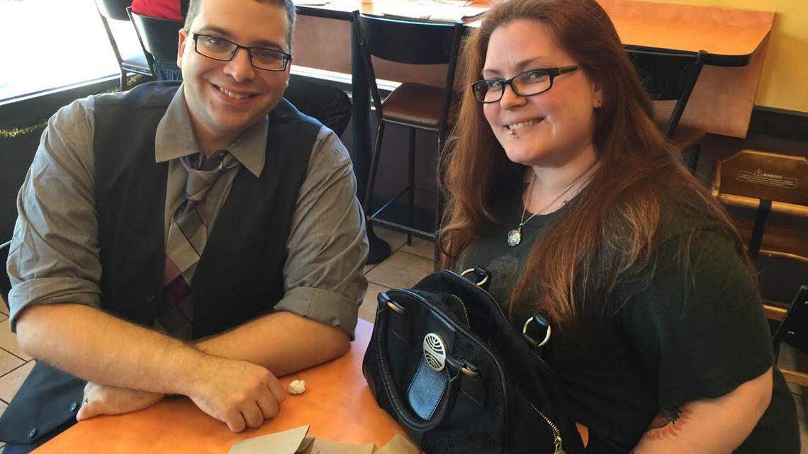 JEFF CLARK/SIN HERALD 
 Scott Carroll and Eris Walsh are anxiously awaiting the opening of "The Force Awakens." 
 Both were guests at Geekonomicon at the Mississippi Coast Convention Center over the weekend. 
 Carroll is a performer and Walsh is a blogger.