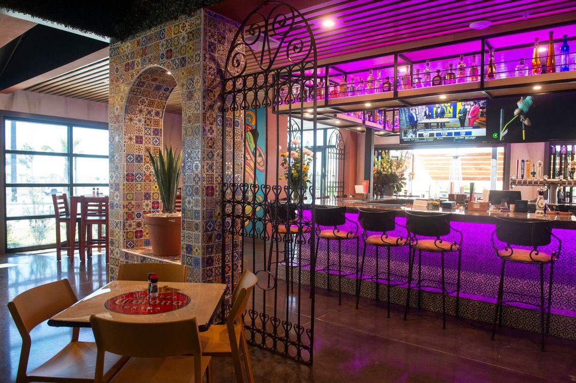 The bar inside the newest location of Aztecas Restaurant and Cantina in Biloxi on Thursday, March 6, 2025.