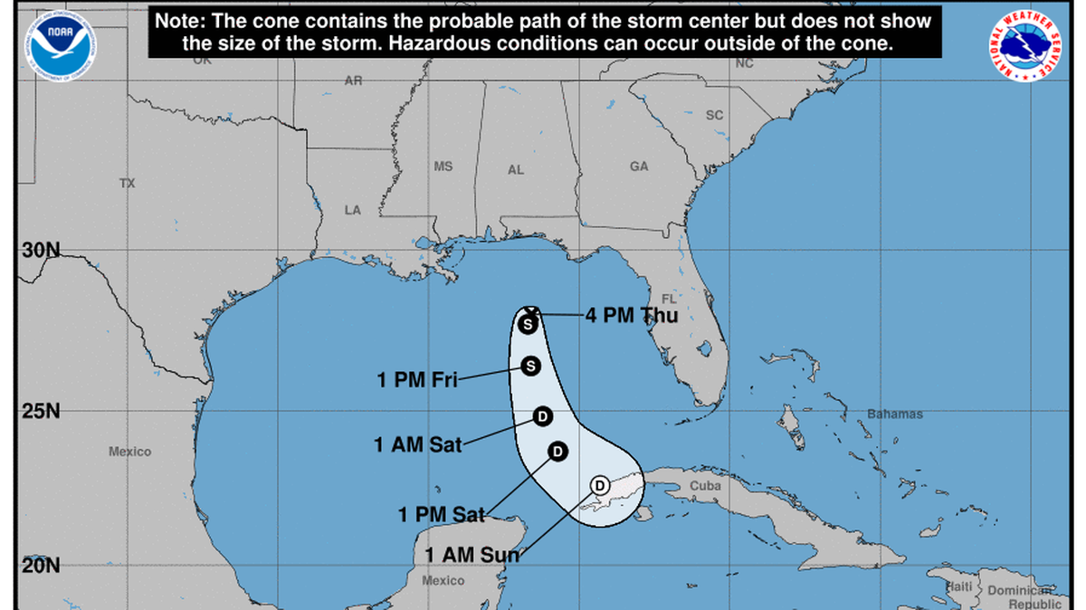 Tropical Depression 2 is expected to strengthen into a tropical storm before weakening over the weekend and making landfall over Cuba.
