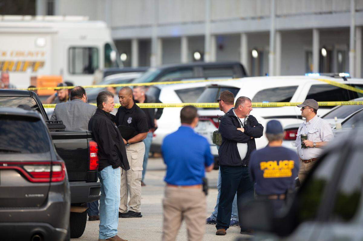 Multiple law enforcement agencies responded to Motel 6 in Bay St. Louis after two police officers were shot in killed while responding to a call on Wednesday, Dec. 14, 2022.