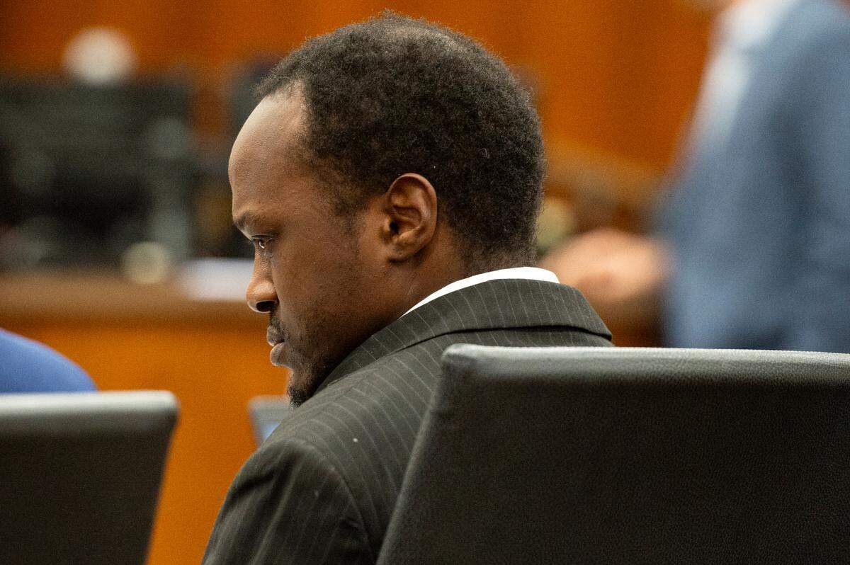 Joseph David Heard listens during his trial for capital murder in the death of Hayden Bataille in Harrison County Circuit Court in Biloxi on Wednesday, May 8, 2024.