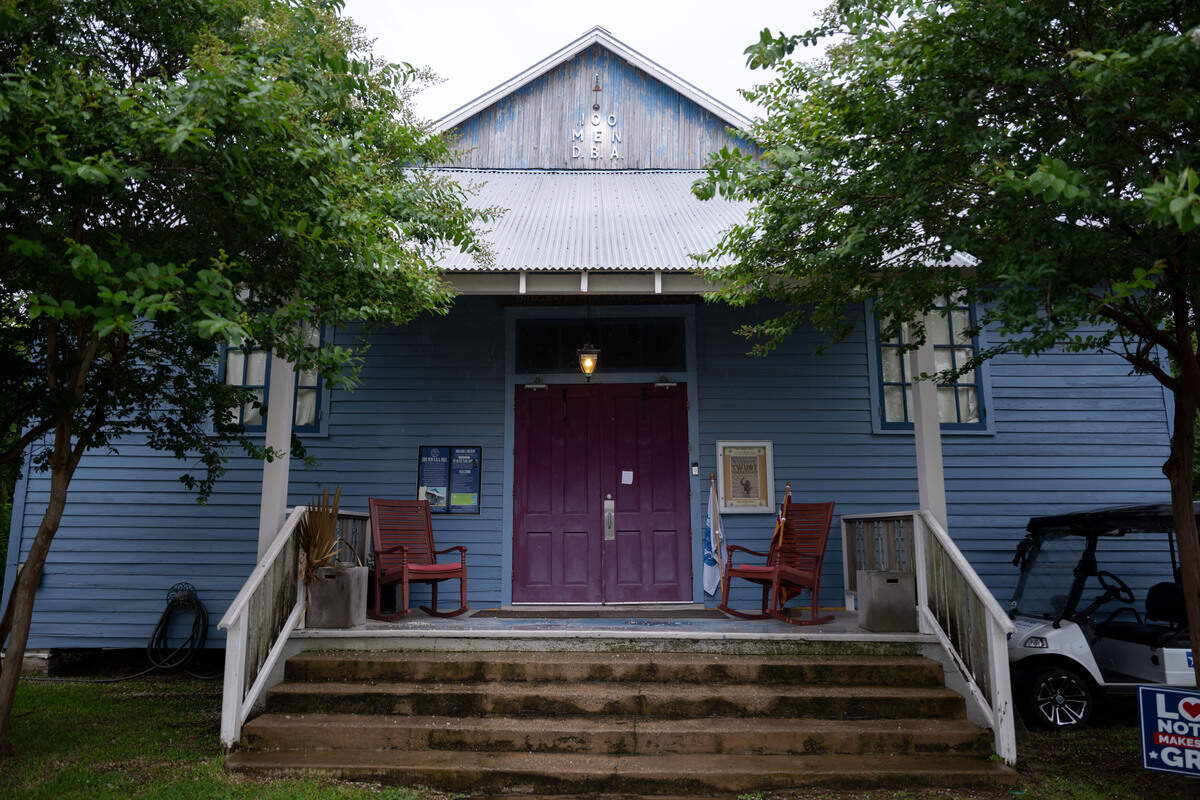 The front door to the 100 Men Hall in Bay St. Louis on Tuesday, June 16, 2026.