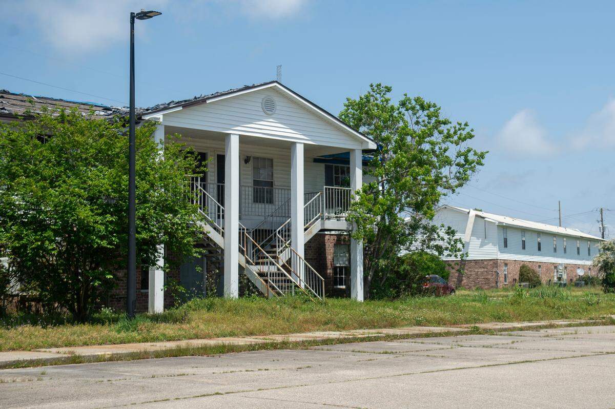 Buildings at the Gulf Grove Apartments in Waveland on Friday, April 19, 2024. The city of Waveland condemned the apartments over missing roofs, mold, termites and rats and residents will have 30 days to move out.