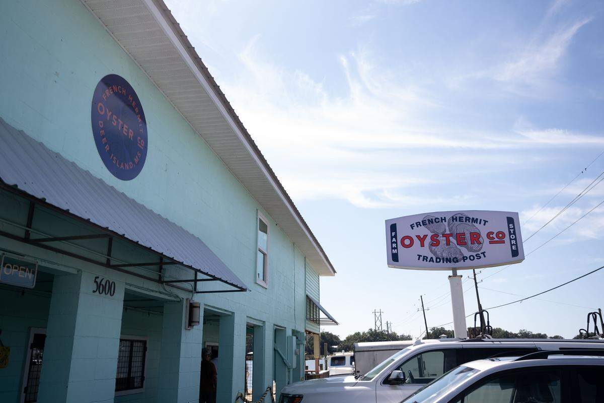 French Hermit Oyster Co. in Ocean Springs is just north of the drawbridge on Washington Avenue.