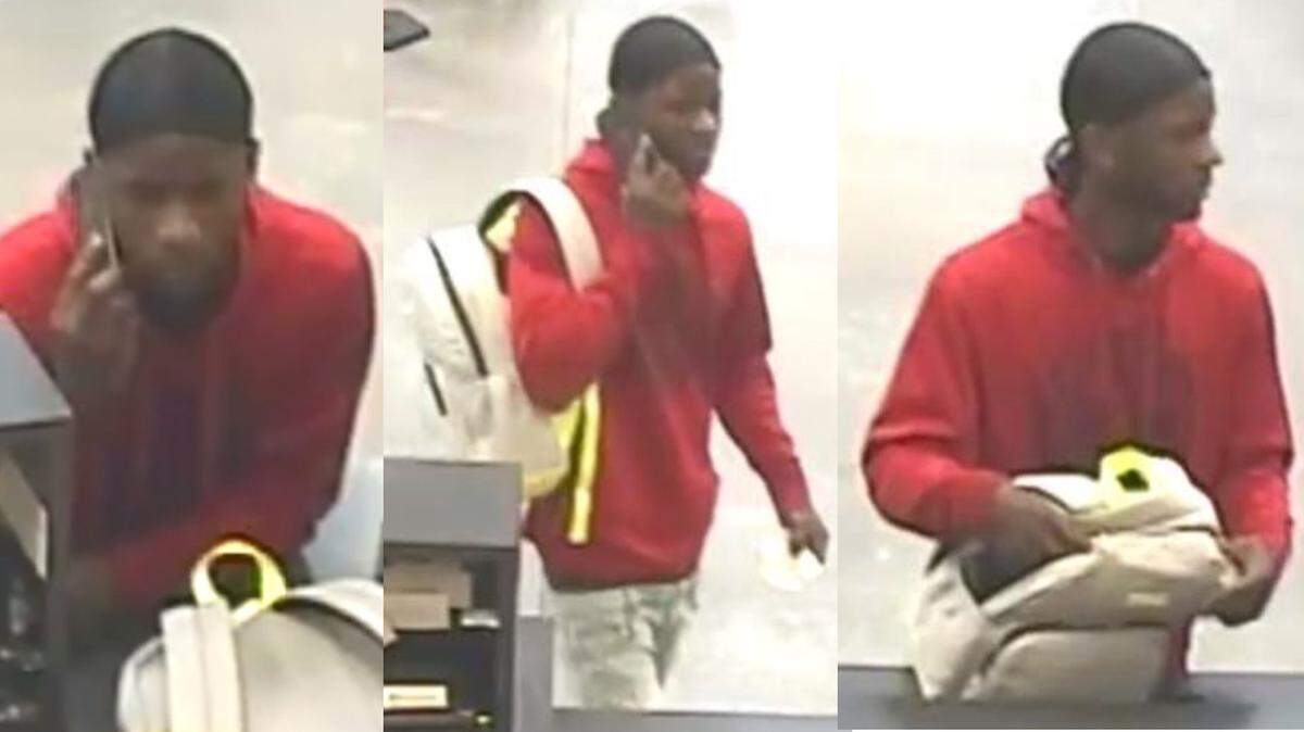 Waveland police are looking for a man accused of robbing the Woodforest Bank inside the Waveland Walmart about 2:50 p.m. Wednesday.