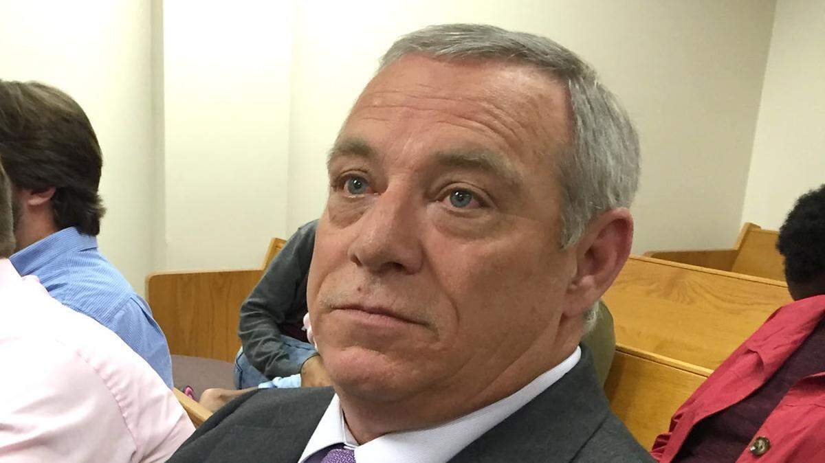 MARGARET BAKER/SUN HERALD 
 
 William Aust, 57, will serve 12 years of a 25-year sentence in the 2014 DUI-related death of his girlfriend.