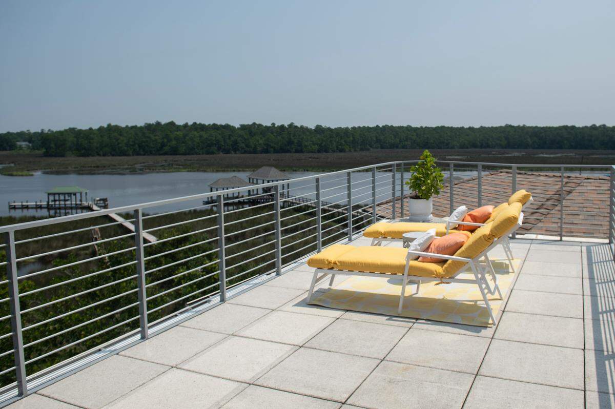 The fourth-floor deck of a house for sale off of Rue Rivage in Ocean Springs on Friday, June 9, 2023.