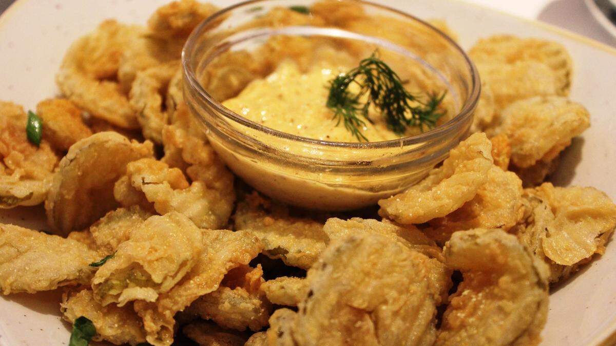 JULIAN BRUNT/SPECIAL TO THE SUN HERALD 
 Frickles, deep-fried pickles are top shelf at Under the Oak Café.