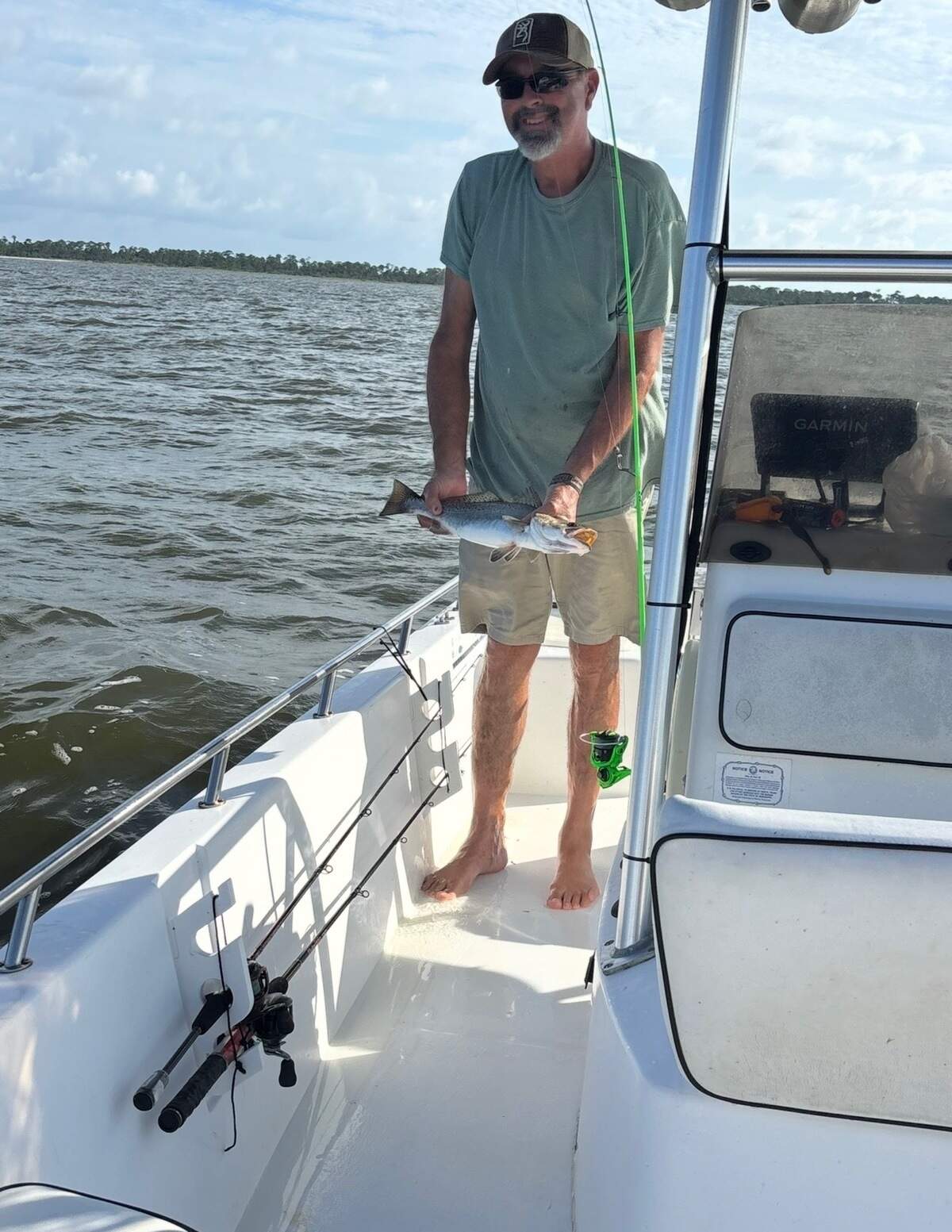 The day after this photo was taken Saturday off Cat Island, Steve Wilson of Hancock County woke up with a raging infection that has been positively identified as being caused by Vibrio vulnificus bacteria. He’s been fighting for his life at Slidell Memorial Hospital since Sunday and was in the intensive care Tuesday evening.