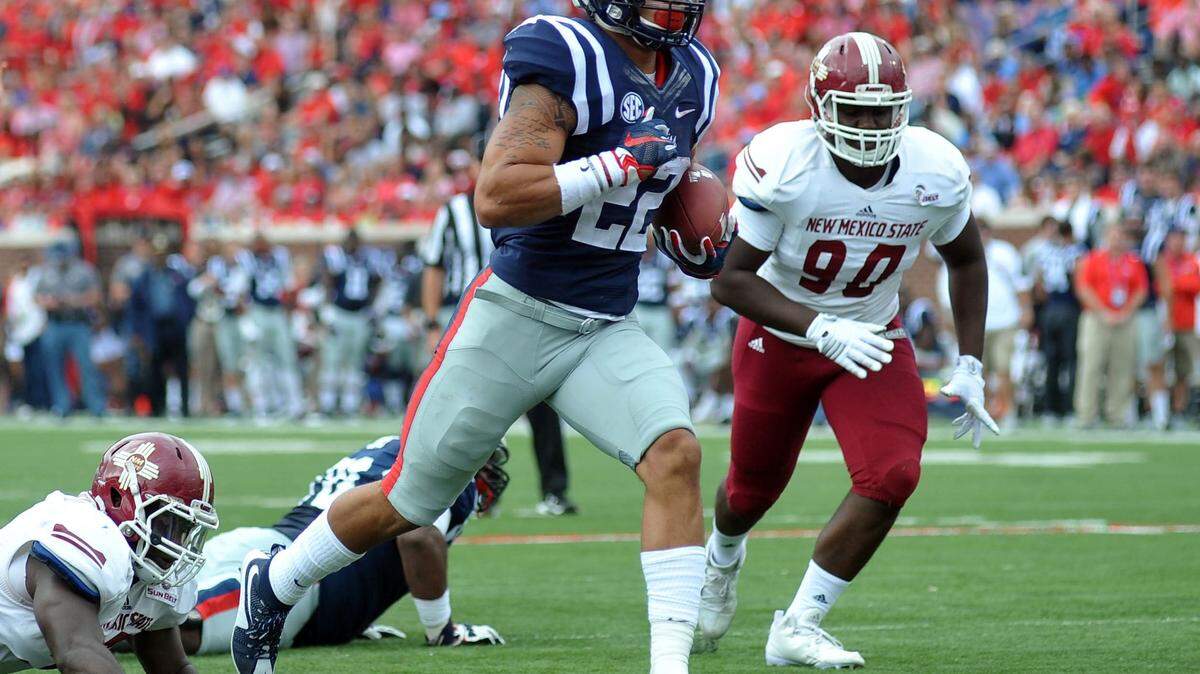 BRUCE NEWMAN/ASSOCIATED PRESS 
 Ole Miss running back Jordan Wilkins is among the Memphis area natives who will be going home Saturday.