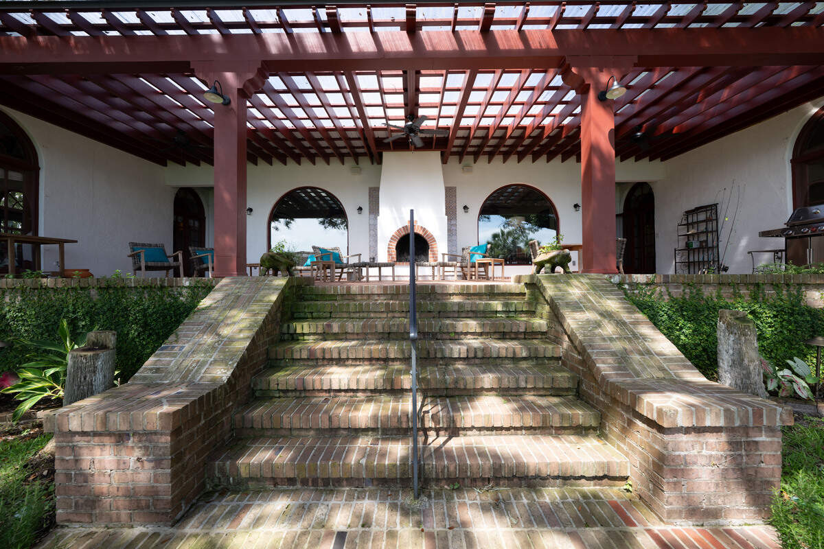 The backyard patio at Villa Del Mare at 13801 Arbor Circle in Ocean Springs on Wednesday, May 27, 2026.