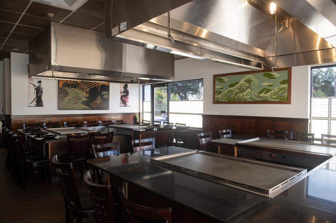The hibachi area at Hurley Hibachi in Ocean Springs is where chefs are turning out lunch and dinner dishes and hibachi combinations like steak and shrimp.