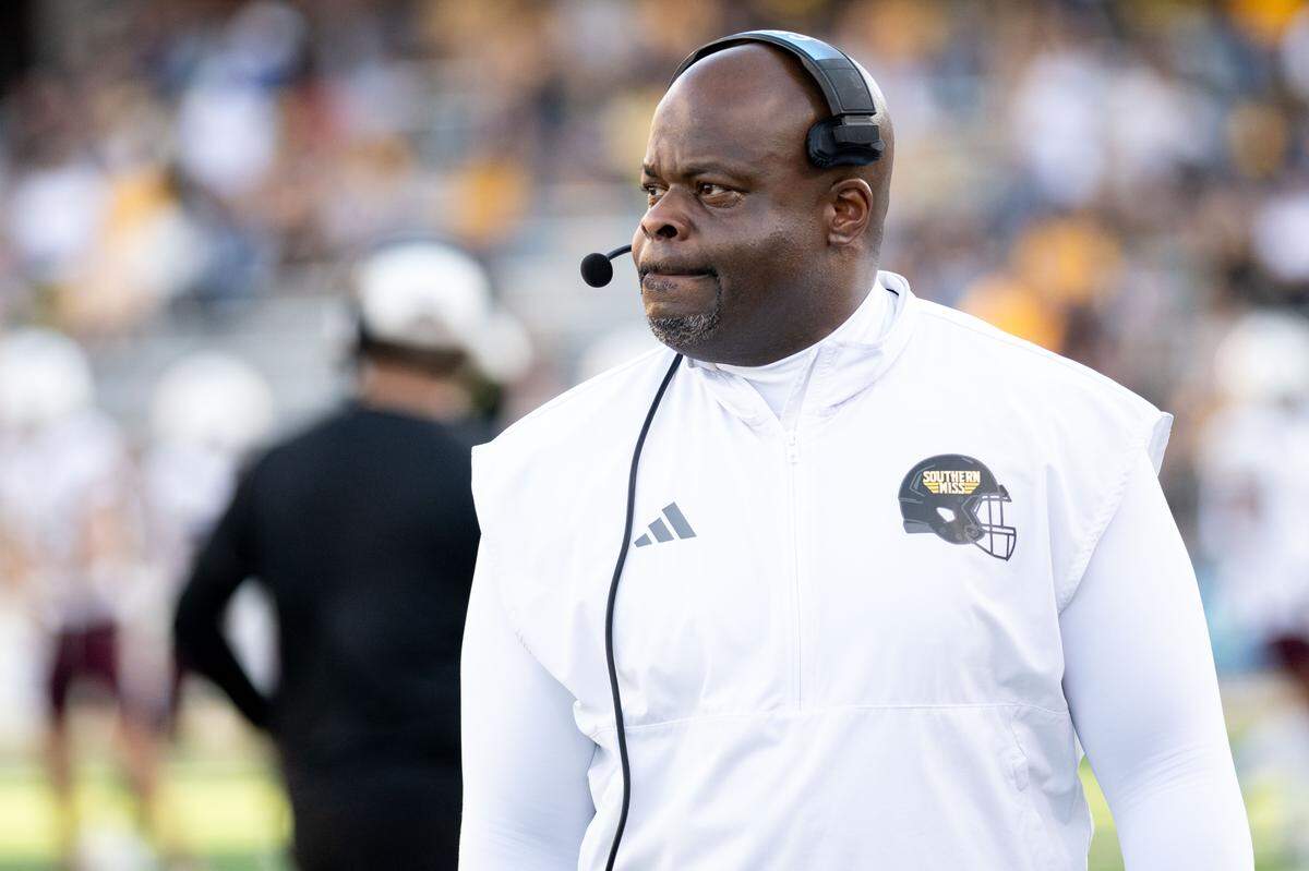 Southern Miss head coach Charles Huff saw his team suffer its first conference loss of the season Saturday against Texas State.