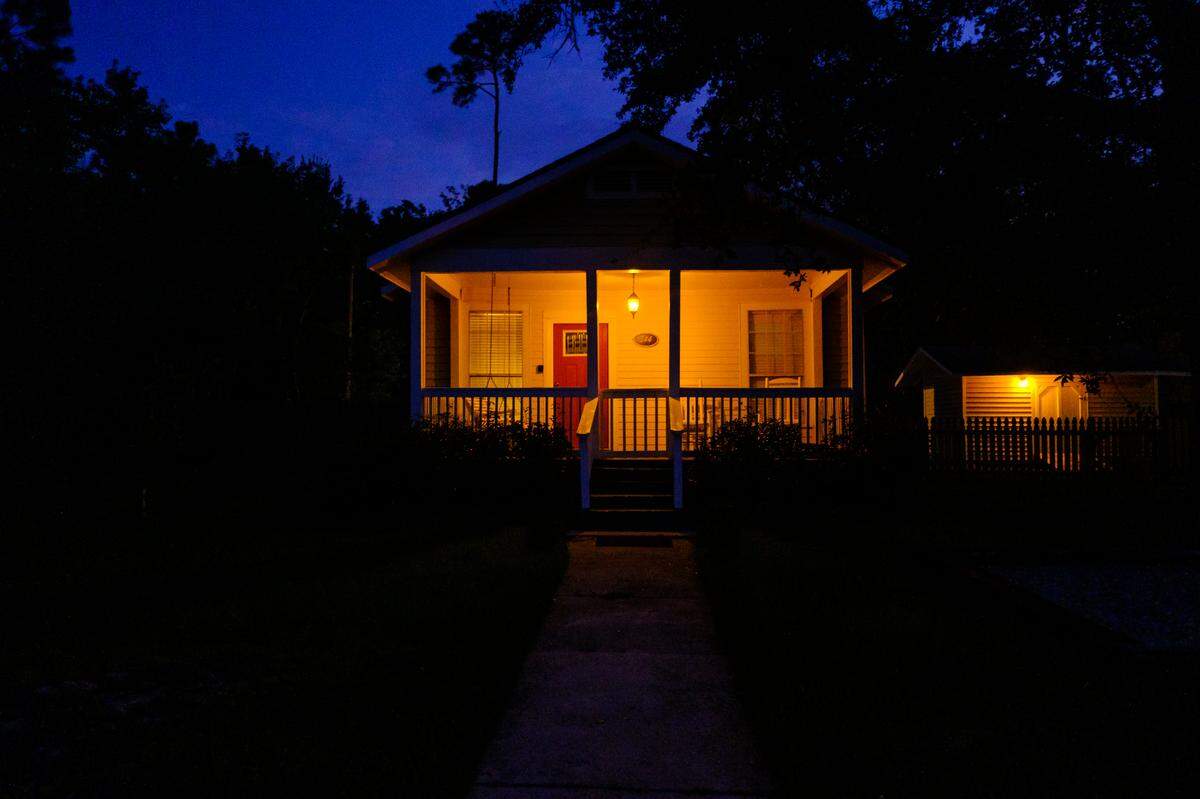 Josh Morgerman’s Bay St. Louis rental has a persona of its own to his social media followers, dubbed the “hurricane house.”
