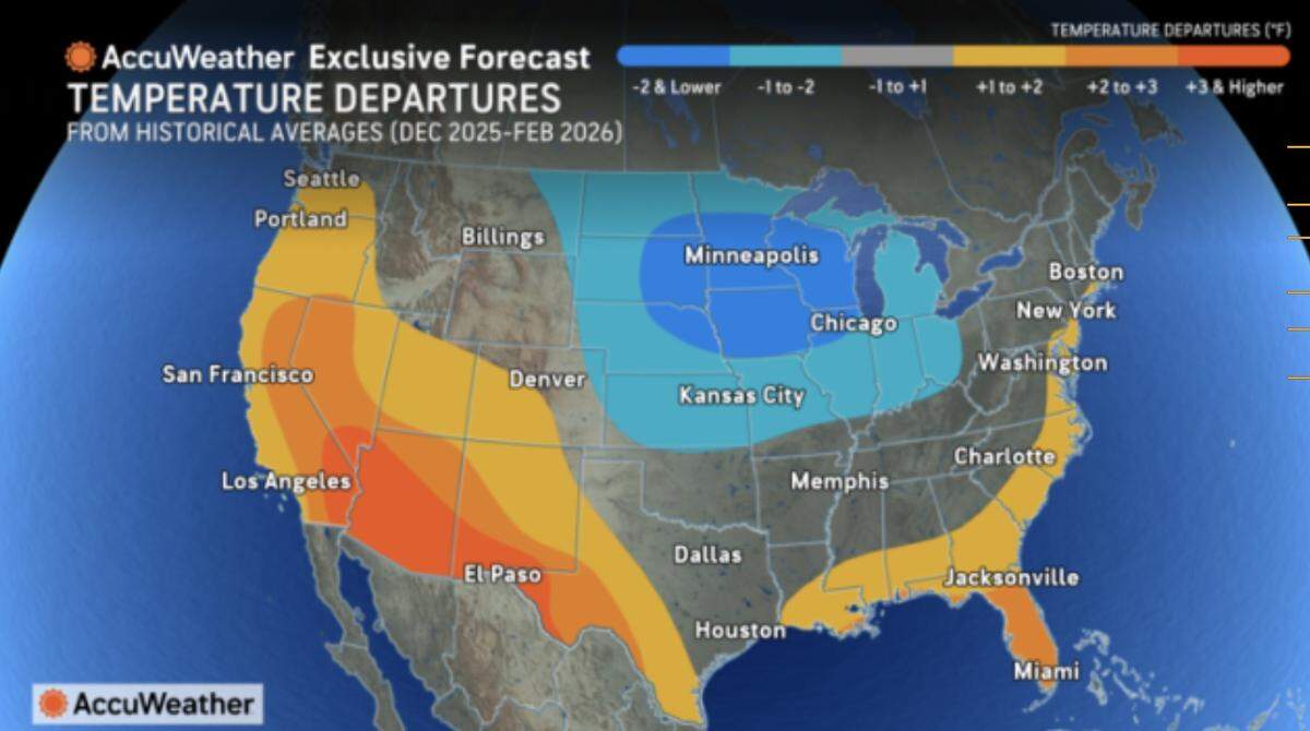 AccuWeather experts predict warmer-than-average temperatures for the rest of the winter in the Southeast region.