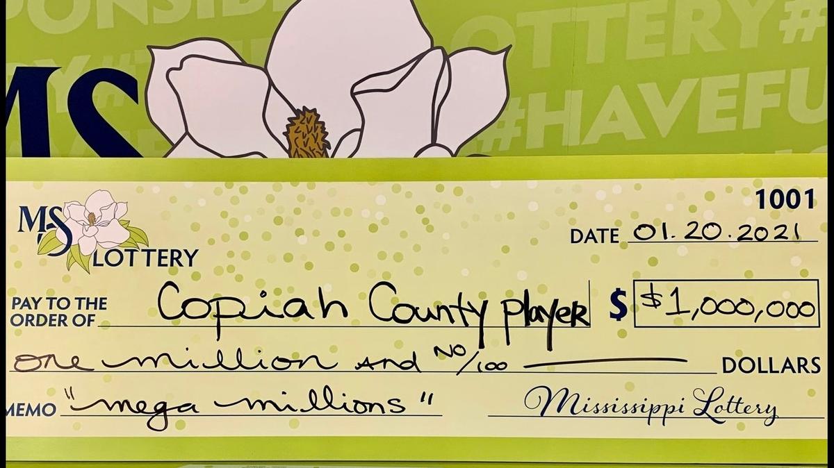 A player from Copiah County, Mississippi won $1 million in Tuesday’s Mega Millions drawing, state lottery officials confirmed. The player has chosen to remain anonymous.