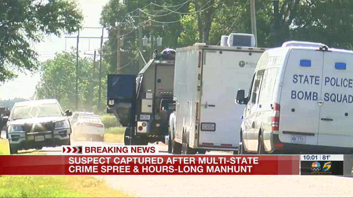 Cody Demmitt, 28, of Georgia was arrested in Arkansas after allegedly shooting a Mississippi police officer and fleeing in his cruiser.