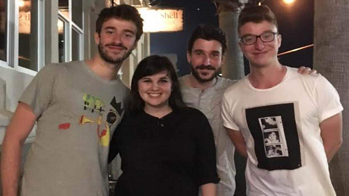 COURTESY SARAH HEWES 
 Sarah Hewes and the band AJR made a stop in Gulfport on Monday as they head toward Orlando to start a tour with We The Kings.