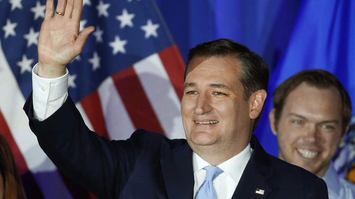 In this April 5, 2016 file photo, Republican presidential candidate Sen. Ted Cruz, R-Texas, waves during a primary night campaign event in Milwaukee. While the focus of the Republican presidential campaign shifts eastward to the New York primary, Cruz is pivoting west, where he is quietly trying to chip away at Donald Trumpís lead in the race for convention delegates. (AP Photo/Paul Sancya, File)