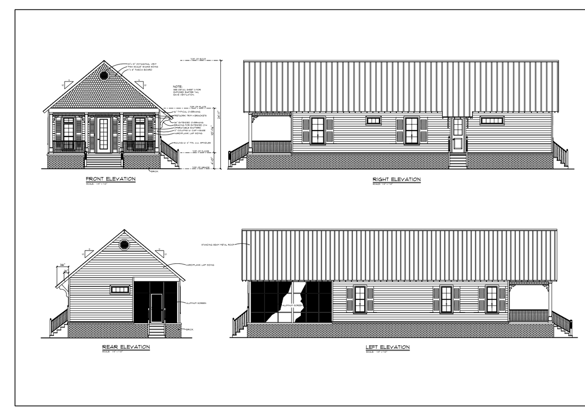Blueprints show a shotgun style house for Josh Morgerman, a world-renowned storm chaser. He is building the home one block from the Gulf of Mexico in Old Town Bay St. Louis.