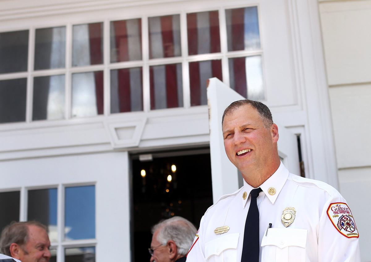 Gulfport Fire Department Chief Mike Beyerstedt smiles during a press conference on Tuesday, July 10, 2018, to announce that the Mississippi State Rating Bureau has upgraded Gulfport’s Public Fire Protection Rating. The city now has a Class 2 rating, the first Class 2 rating ever issued by the state.