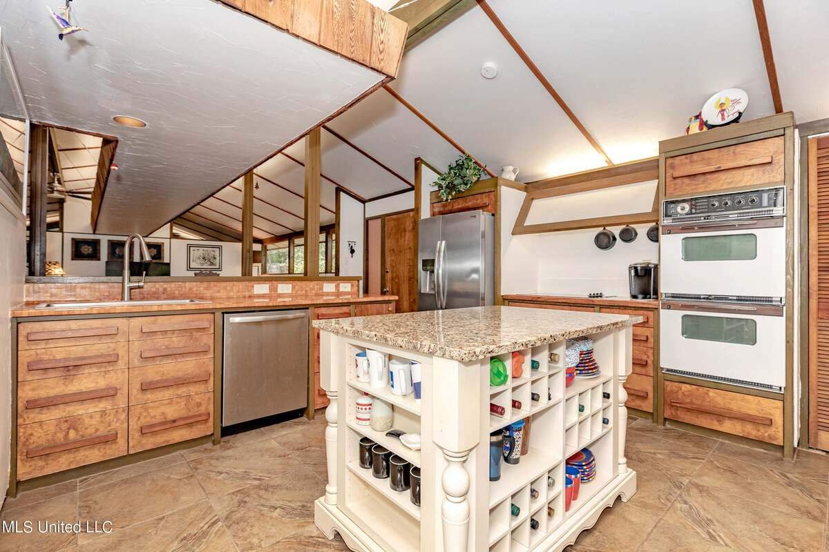 An island was added to the kitchen of this Ishee house for sale on Nelson Road in Ocean Springs.