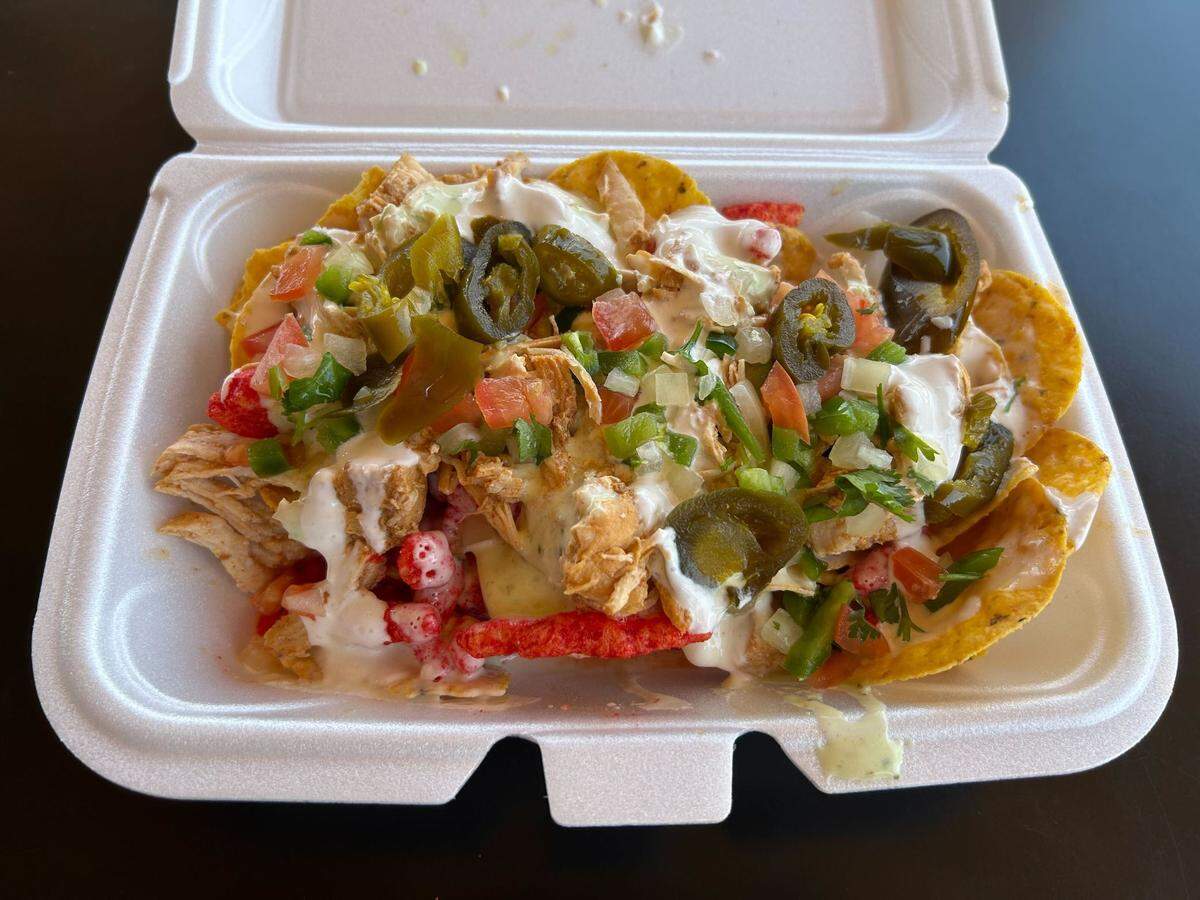 The chicken nachos from Rosita’s in Ocean Springs, Mississippi.