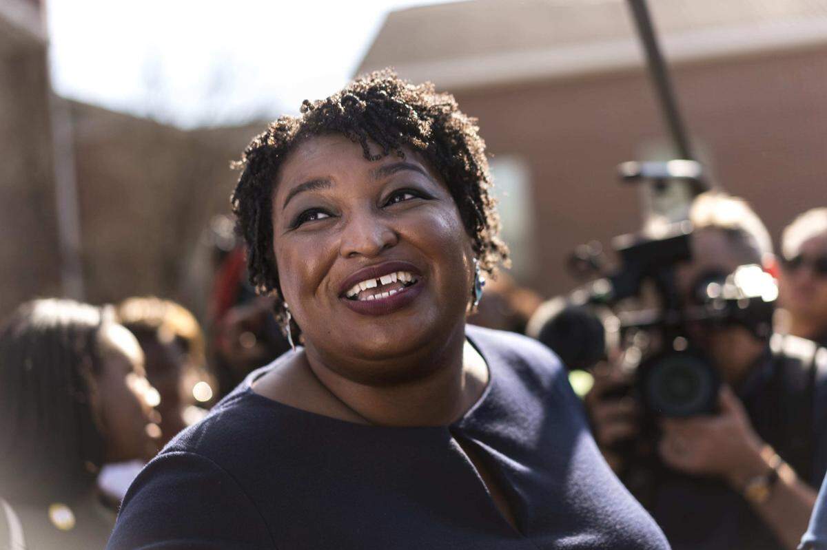 Democrat Stacey Abrams is pictured during her 2018 gubernatorial campaign against Republican incumbent Brian Kemp. Abrams, who spent most of her childhood in Gulfport, had a strong showing against the governor.