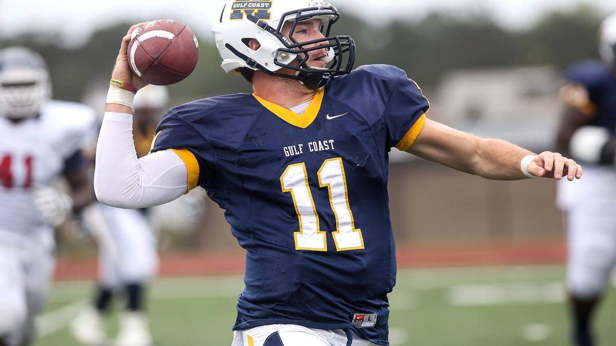 AMANDA McCOY/SUN HERALD 
 Gulf Coast quarterback A.J. Erdely committed to UAB on Sunday.