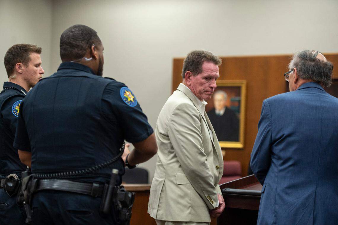 Cliff Kirkland is led away by the Harrison County Sheriffs Department after being found guilty on all charges by the jury during a trial of Kirkland for sexual abuse charges at Harrison County Circuit Court in Biloxi on Wednesday, May 18, 2022. Kirkland was sentenced to 35 years in prison.