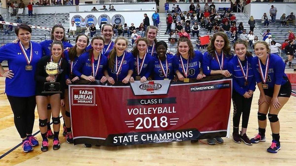 The Vancleave High School volleyball team collected its second consecutive Class II state championship on Saturday with a 3-0 win over Lake Cormorant on Oct. 27, 2018, at the Gillom Sports Center in Oxford.