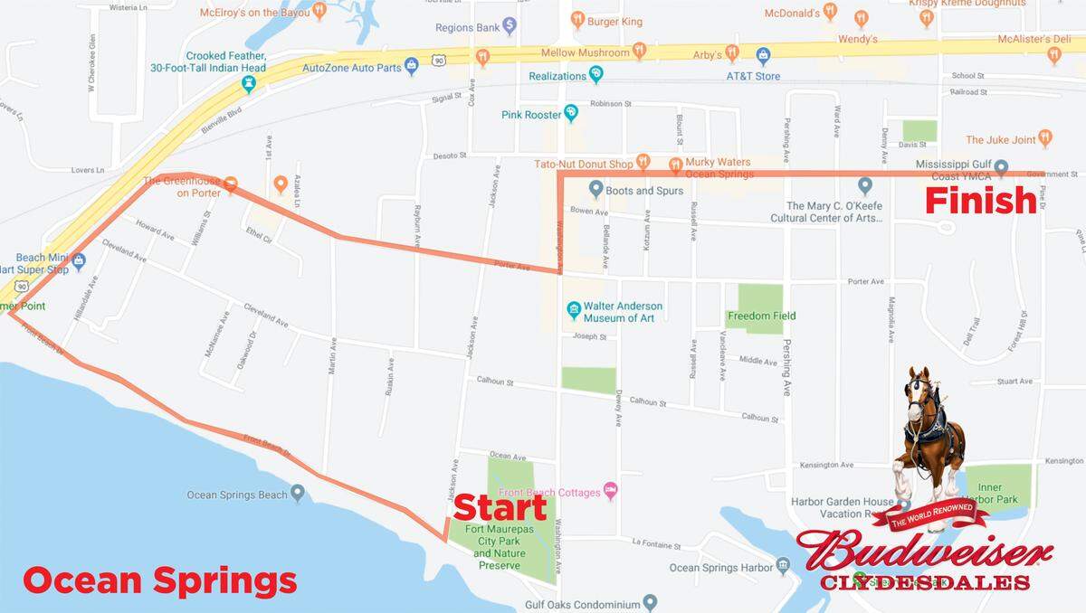 2020 parade route for the Budweiser Clydesdales