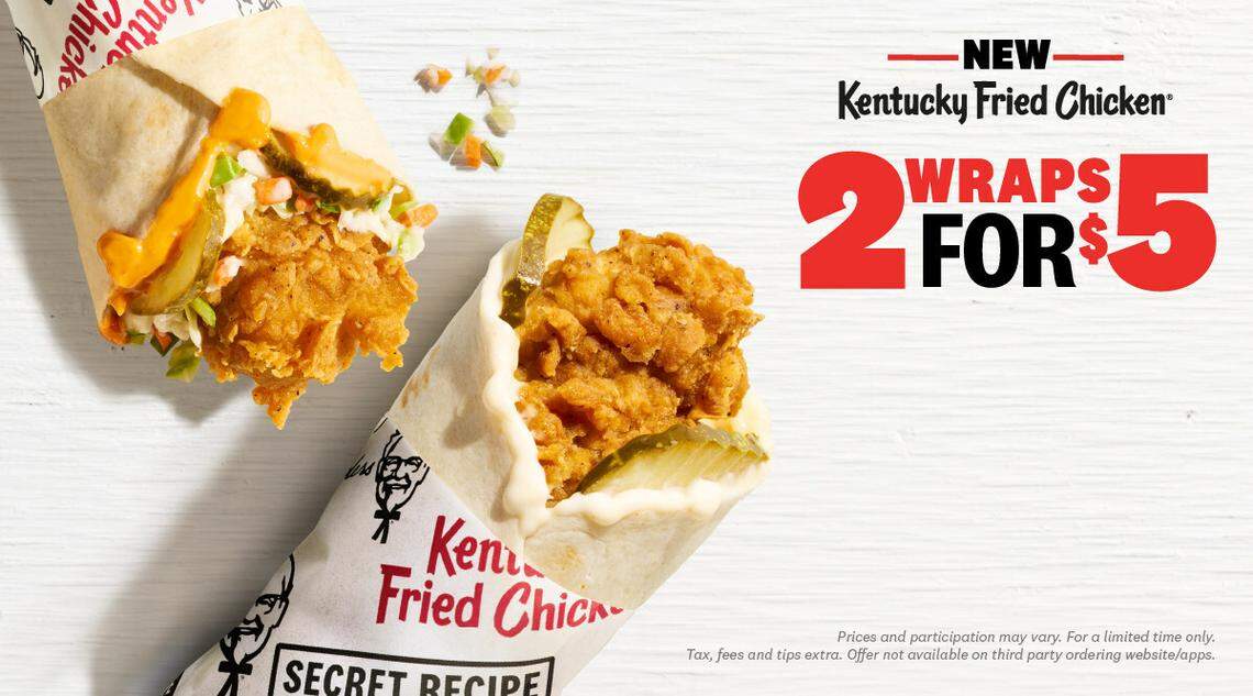 KFC’s new Kentucky Fried Chicken Wraps will launch nationwide after a successful test run in Atlanta, the restaurant said.