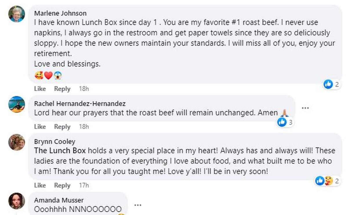 Fans of Waveland restaurant The Lunch Box share their disappointment and well wishes over pending changes.
