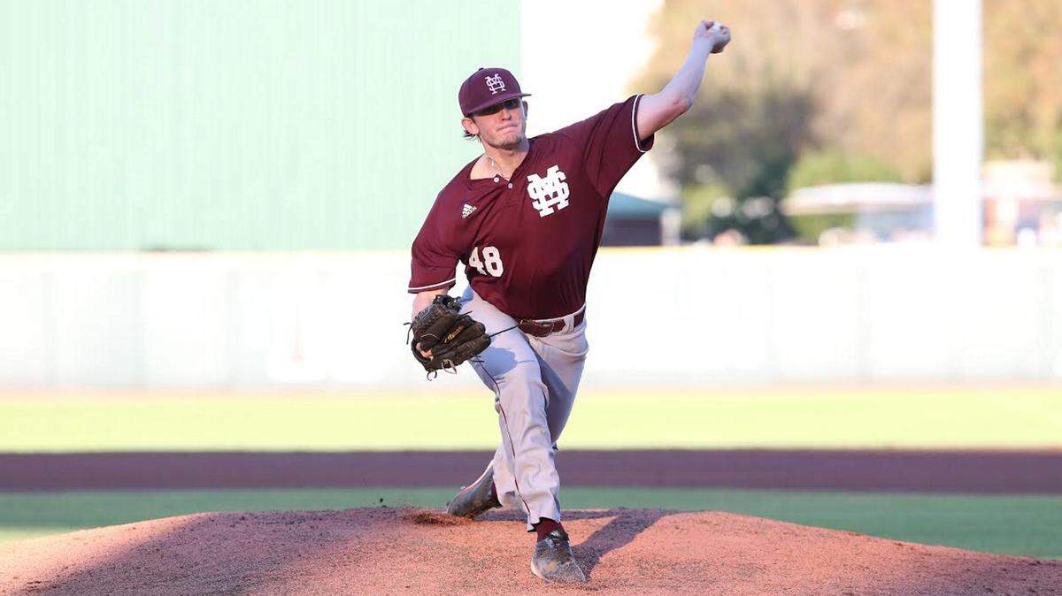KELLY PRICE/MISSISSIPPI STATE 
 Former East Central ace Konnor Pilkington made his MSU debut Tuesday.