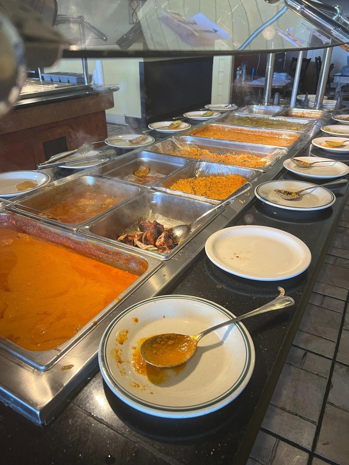 The buffet at Orchid Indian Cuisine in Gulfport.