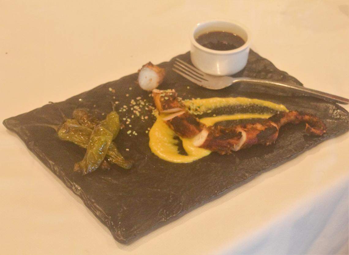 The grilled octopus at Thirty-Two inside IP Casino Resort.