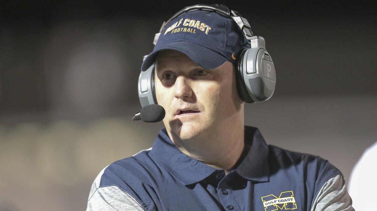 MGCCC head coach Jack Wright watches his team as the seconds wind down on the clock during the MGCCC vs Mississippi Delta game at MGCCC, Thursday, September 30, 2018.