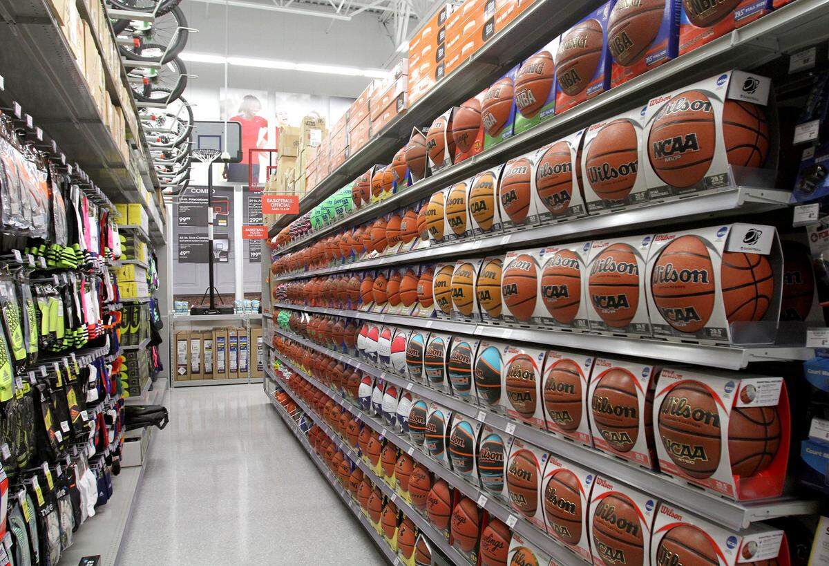 Sporting goods of all types are available at Academy Sports in D’Iberville in this file photo. Basketballs could be a big seller at the new store in Pascagoula, where the team recently won a state title.